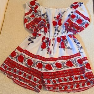 POP- Long Sleeve Romper- thin material- Large